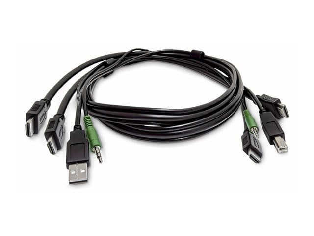 STARTECH.COM - Startech - Adapter cable - TAA Compliant - HDMI, USB Type A, 3.5mm audio jack male to HDMI, USB Type B, 3.5mm audio jack male - 3 m