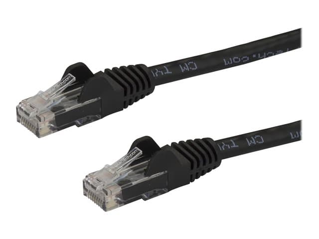 STARTECH.COM - Startech 15m CAT6 Ethernet Cable, 10 Gigabit Snagless RJ45 650MHz 100W PoE Patch Cord, CAT 6 10GbE UTP Network Cable w/Strain Relief, Black, Wiring is UL Certified/TIA - Category 6 - 24AWG (N6PATC15MBK) - patch cable - 15 m - black
