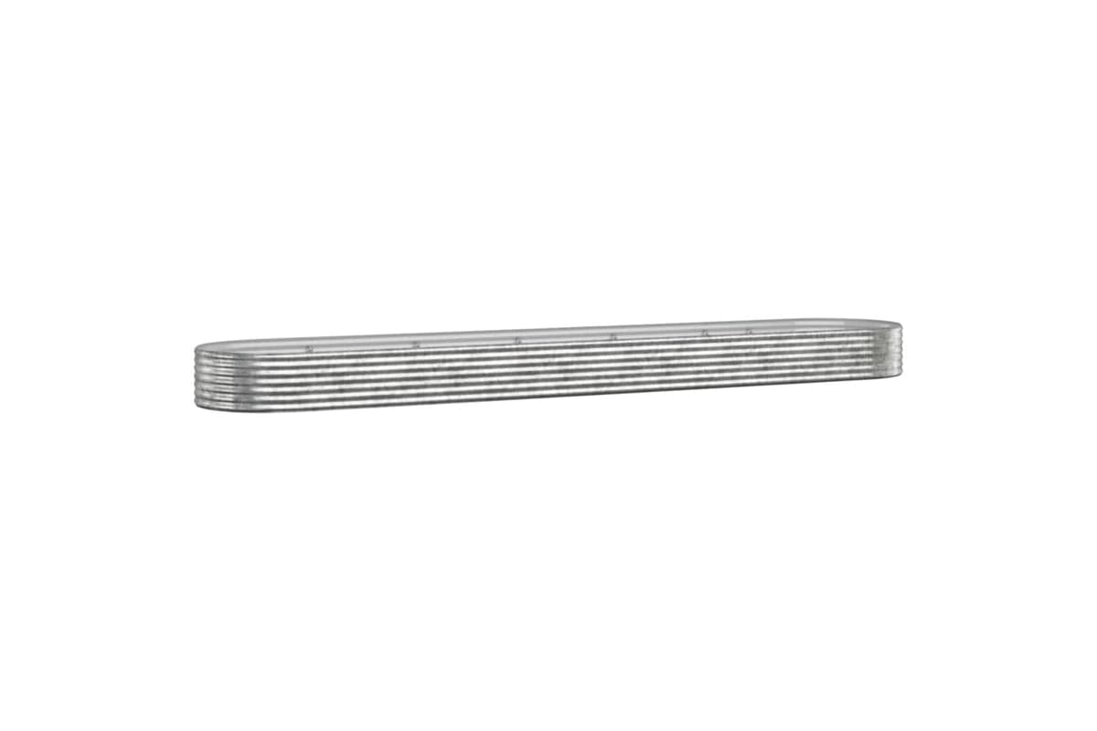 vidaXL 319012 Garden Raised Bed Powder-coated Steel 507x100x36cm Silver