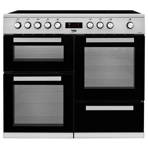 BEKO            100CM ALL ELECTRIC RANGE COOKER - STAINLESS STEEL
