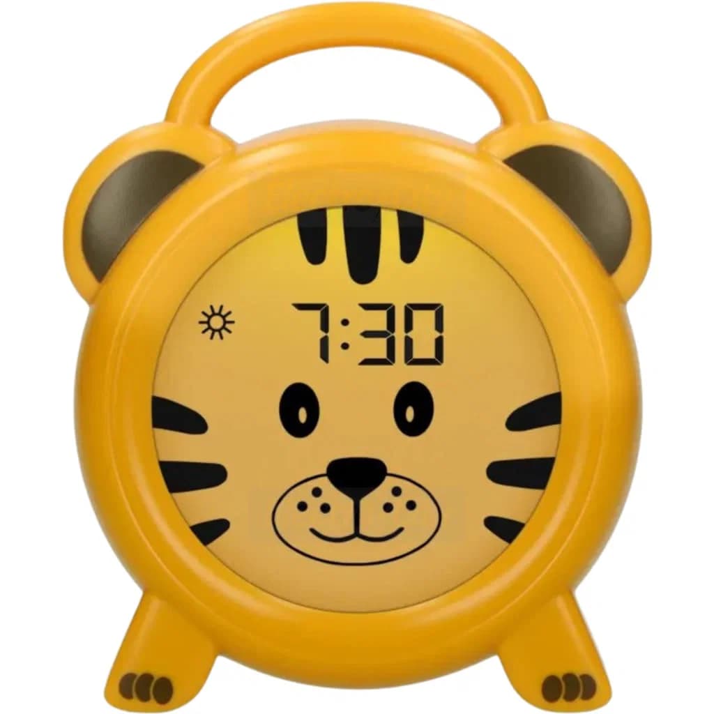 Alecto TIGER Rechargeable Sleep Trainer with Night Light and Alarm Clock | Orange