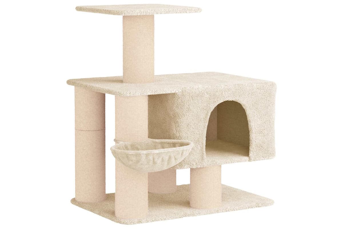 Vidaxl Cat Tree With Sisal Scratching Posts Cream 96 Cm