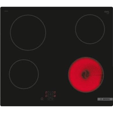 Refurbished Bosch Serie 4 PKE61RAA8B Touch Control 60cm 4 Zone QuickTherm Ceramic Hob Frameless Black