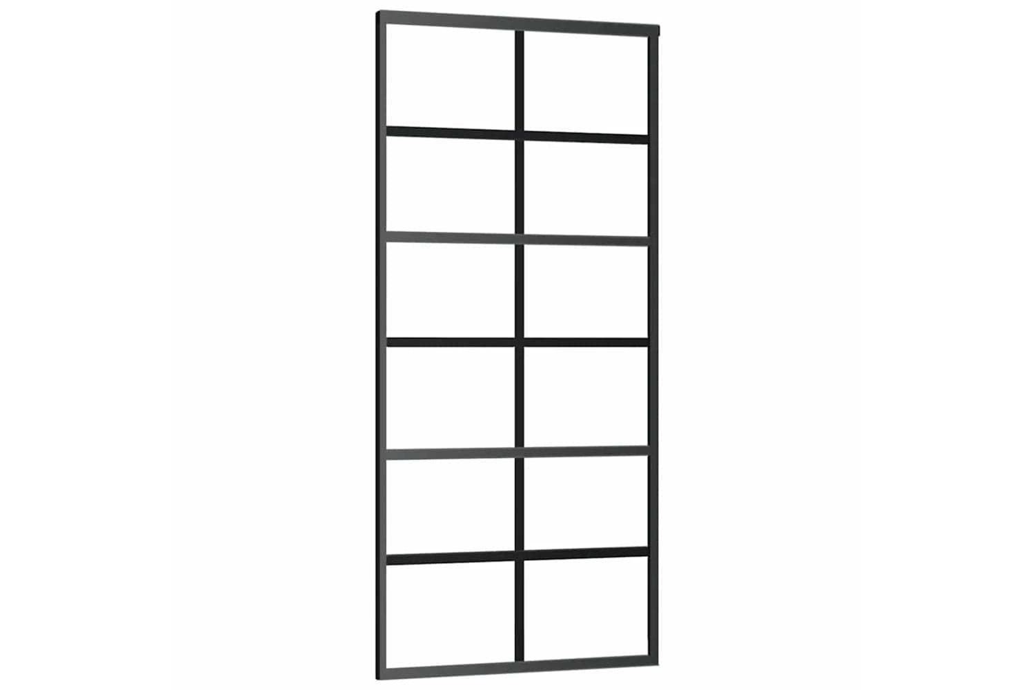 vidaXL 151018 Sliding Door Esg Glass And Aluminium 90x205cm Black