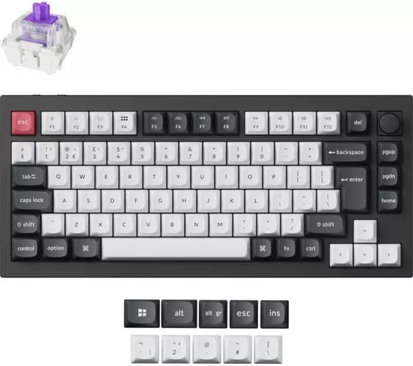 KEYCHRON Q1 HE Wireless Mechanical Gaming Keyboard - Carbon Black