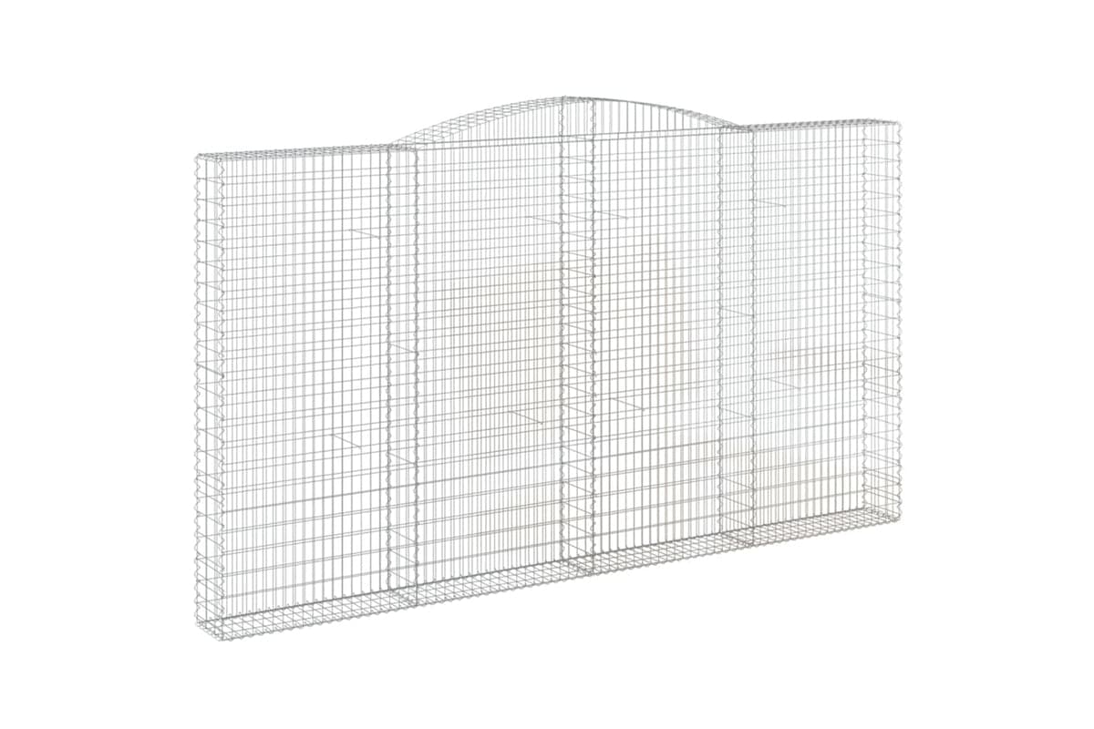 vidaXL 153531 Arched Gabion Basket 400x30x220/240cm Galvanised Iron