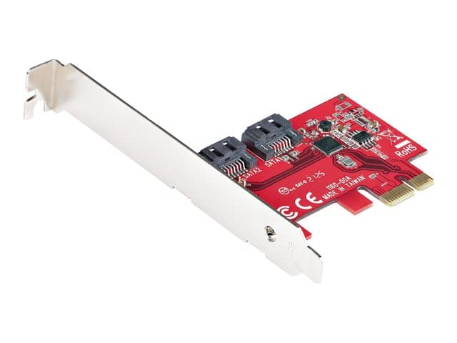 STARTECH.COM - Startech SATA PCIe Card, 2 Port PCIe SATA Expansion card, 6Gbps SATA Card, Full/Low Profile, PCI Express to SATA Adapter, ASM1061 Non-Raid SATA Controller Card - PCIe to SATA Converter - storage controller - SATA 6Gb/s - PCIe 2.0 x1
