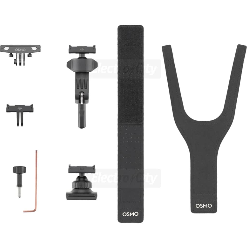 DJI Osmo Action Road Cycling Accessory Kit with Bike Seat Rail Mount, Mini Handlebar Mount &amp; 360° Wrist Strap