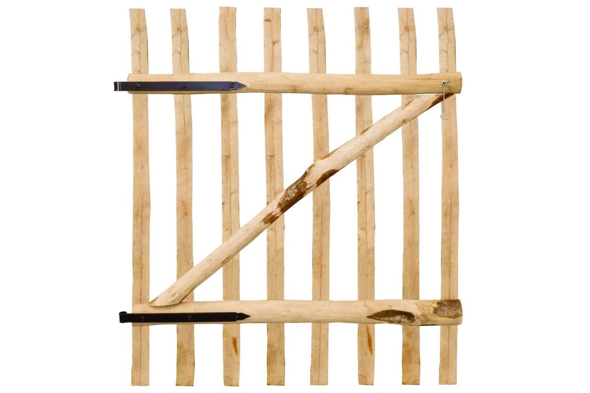 vidaXL 142592 Single Fence Gate Hazel Wood 100x120cm