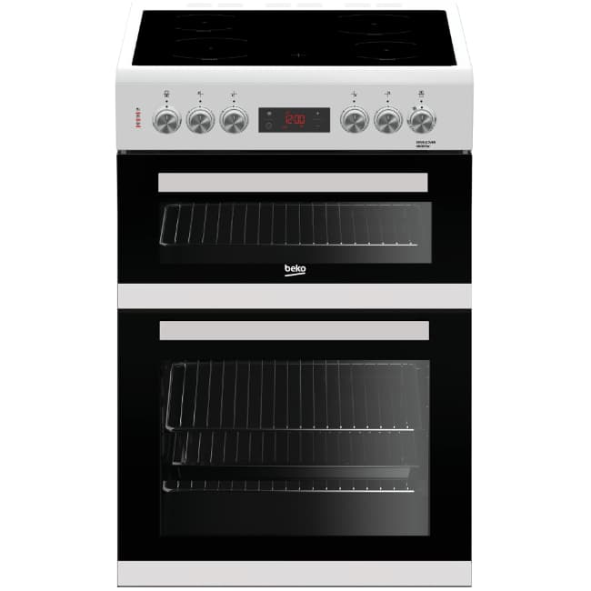 Beko 60cm Double Oven Electric Cooker | White | KDC653W