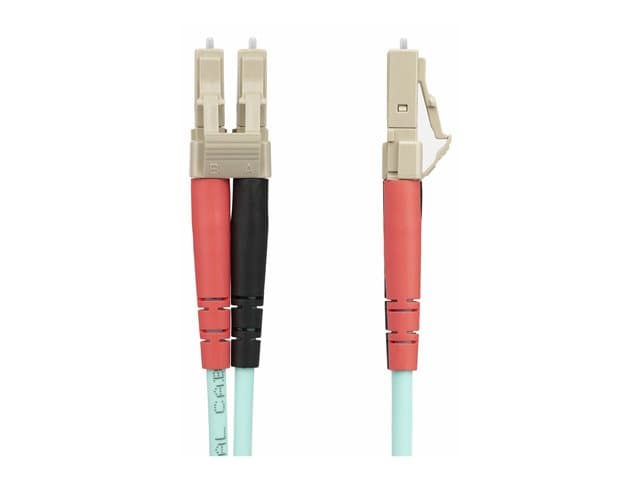 STARTECH.COM - Startech 25m (82ft) LC/UPC to LC/UPC OM4 Multimode Fiber Optic Cable, 50/125µm LOMMF/VCSEL Zipcord Fiber, 100G Networks, Low insrtion Loss, LSZH Fiber Patch Cord - patch cable - 25 m - 25 m - aqua