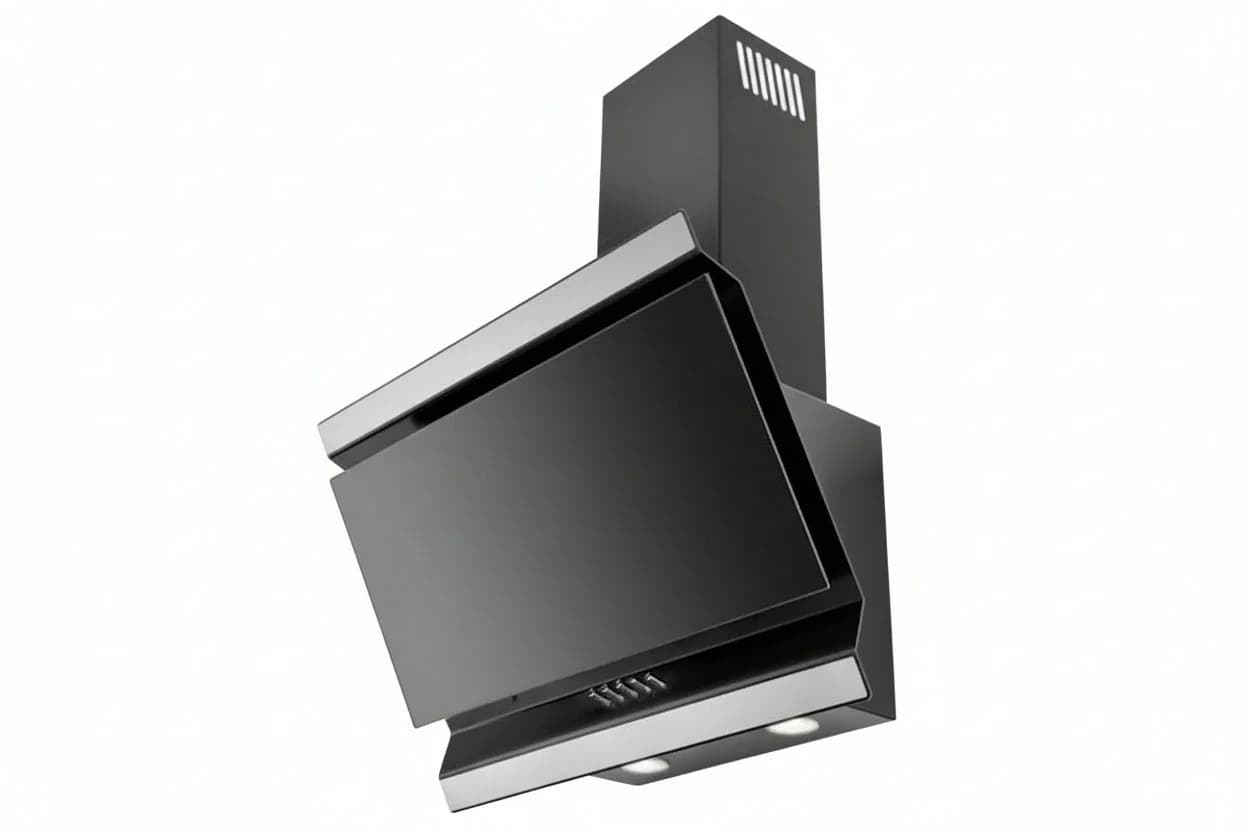Luxair 90cm Ison Angled Cooker Hood | LA90ISONBLK