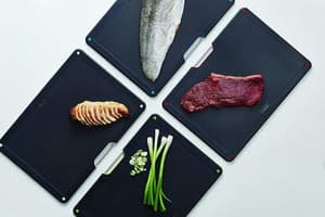 Joseph Joseph | Folio Colour-coded Chopping Board with Carbon Black Steel Case | Set of 4