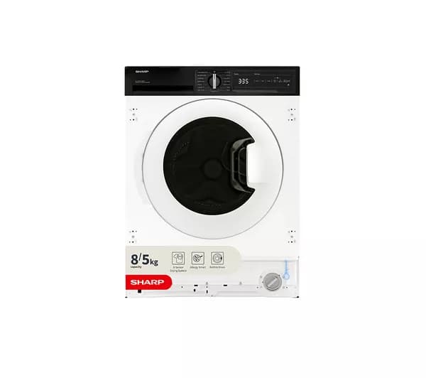 SHARP ES-NDIH814BWA1-EN Integrated 8 kg Washer Dryer - White