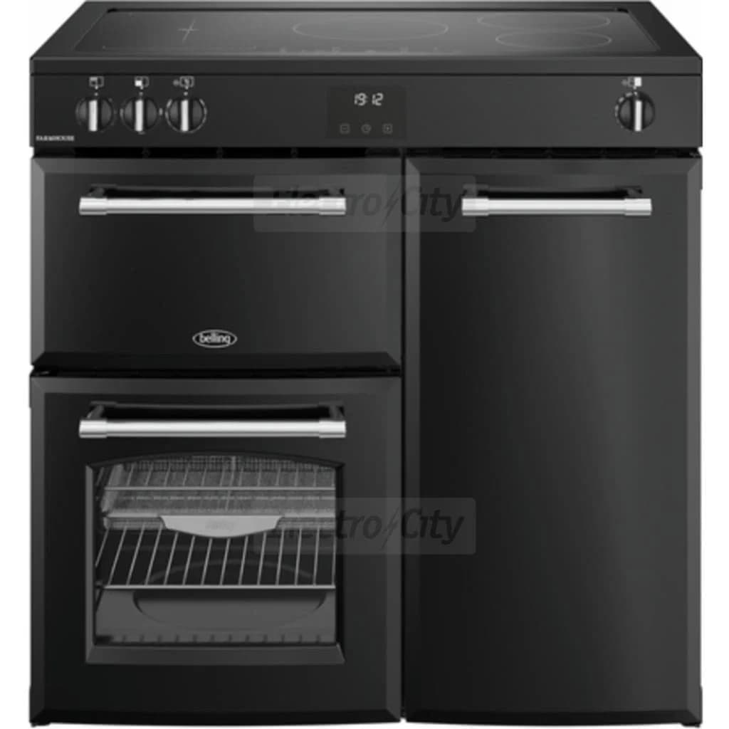 Belling Farmhouse 90cm Induction Range Cooker | Black