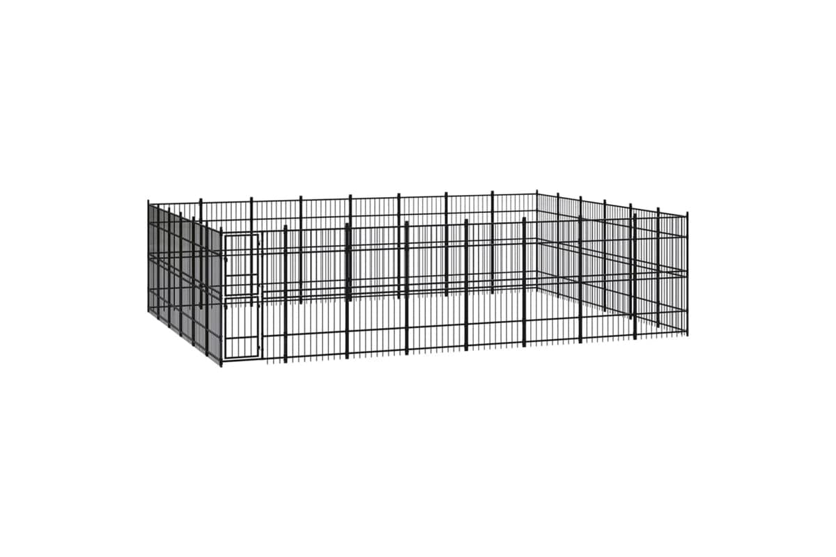 Vidaxl 3097997 Outdoor Dog Kennel Steel 44.24 M2