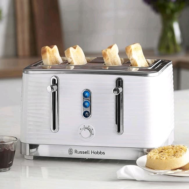 Russell Hobbs Inspire White 4 Slice Toaster 24380