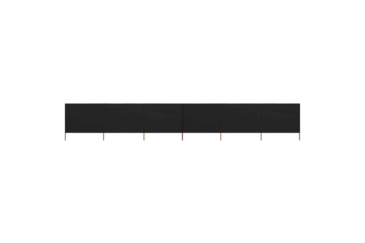 vidaXL 47172 6-panel Wind Screen Fabric 800x80cm Black