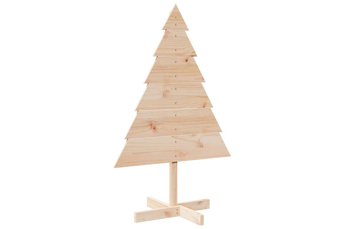 Vidaxl Wooden Christmas Tree For Decoration 110 Cm Solid Wood