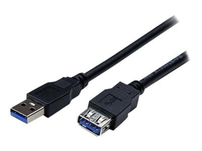 STARTECH.COM - StarTech 2m Black SuperSpeed USB 3.0 Extension Cable A to A - Male to Female USB 3.0 Extender Cable - USB 3.0 Extension Cord - 2 meter (USB3SEXT2MBK) - USB extension cable - USB Type A to USB Type A - 2 m