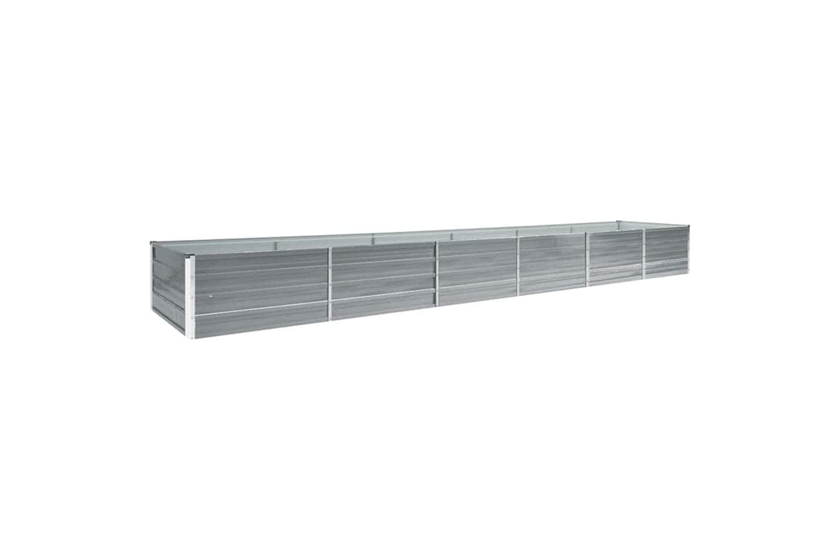 vidaXL 47064 Garden Raised Bed Galvanised Steel 480x80x45cm Grey