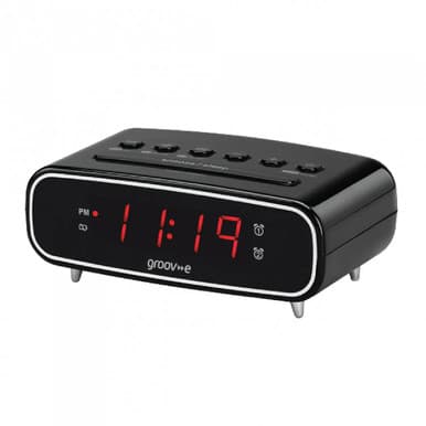 Groov-e GVCR05BK Rise FM Alarm Clock Radio | Black