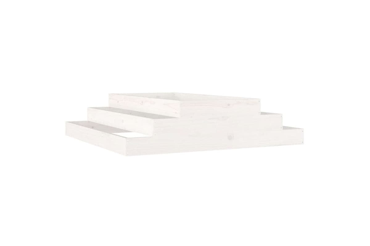 vidaXL 823900 Planter White 110x110x27cm Solid Wood Pine