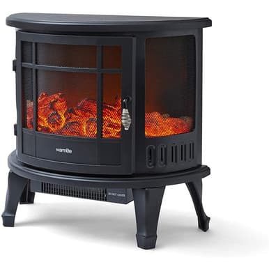 Warmlite WL46017 1.8KW Bath Log Effect Stove Fire | Black