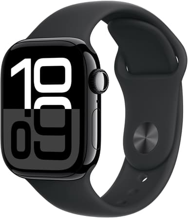 Apple Watch Series 10 GPS 42mm Jet Black Aluminium Case with Black Sport Band - M/L | MWWF3QA/A