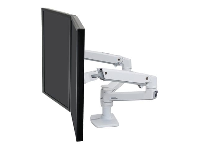 ERGOTRON - LX Dual Side-by-Side Arm mounting kit - Constant Force Technology - for 2 LCD displays - white