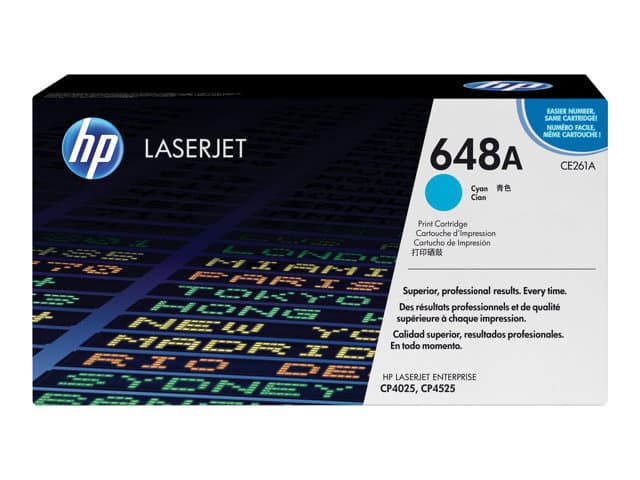 HP - 648A - cyan - original - LaserJet - toner cartridge (CE261A)