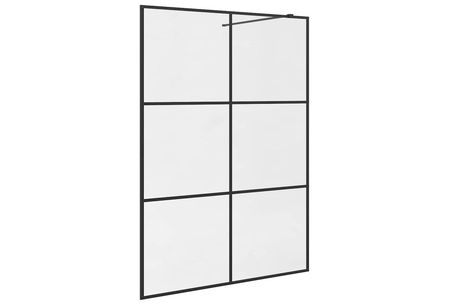 vidaXL 151027 Walk-in Shower Wall With Clear Esg Glass 140x195cm Black