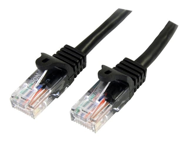 STARTECH.COM - Startech 3m Black Cat5e / Cat 5 Snagless Patch Cable - patch cable - 3 m - black