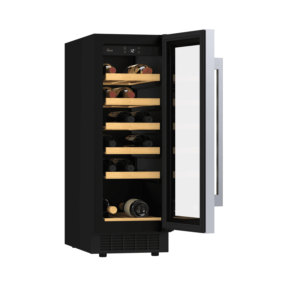 Hoover HWCB30UKN, 86 x 29cm, 19 Bottle Wine Cooler, Black