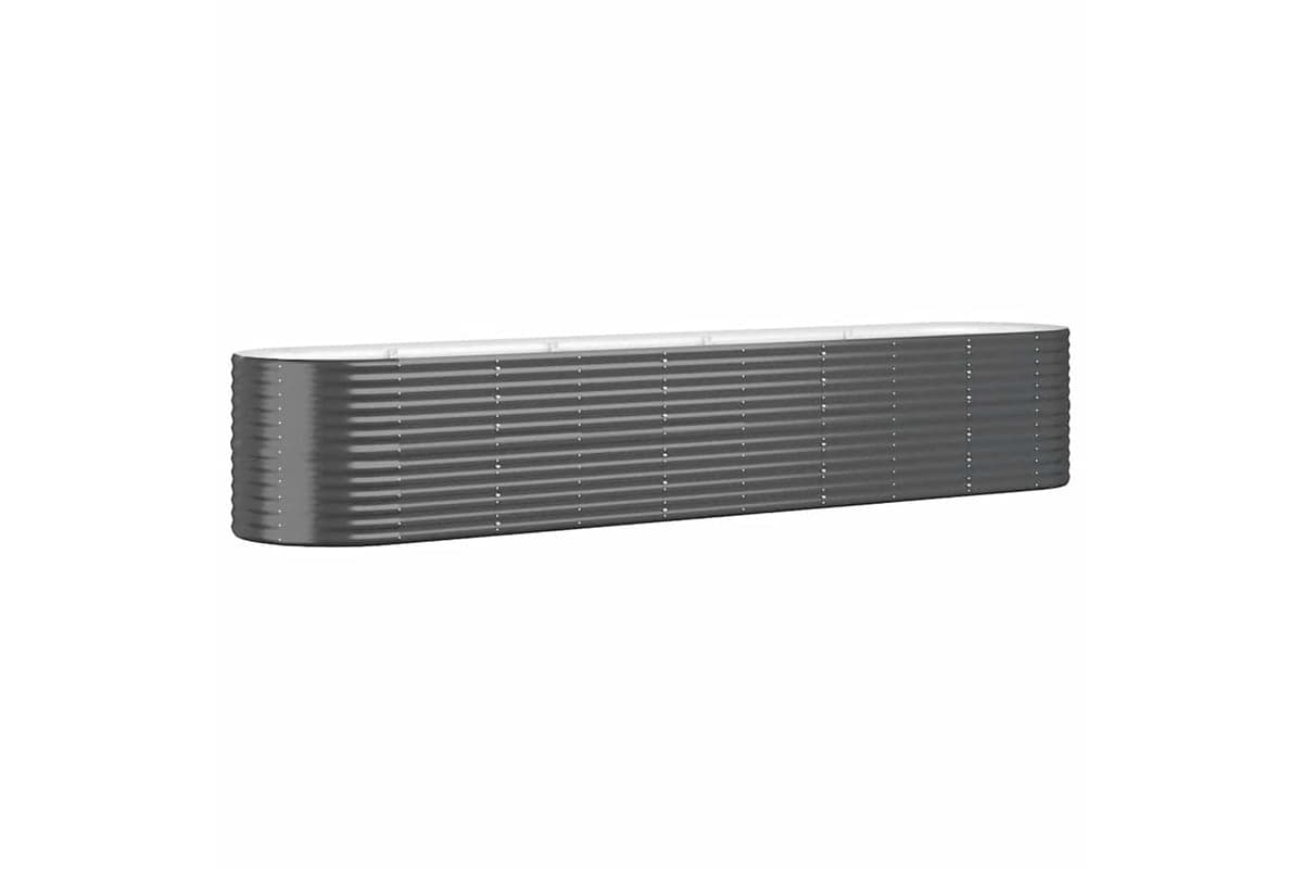 vidaXL 318966 Garden Raised Bed Powder-coated Steel 368x80x68cm Anthracite