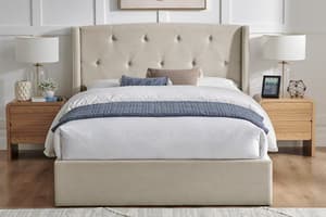Harvey Norman Emilia Winged Ottoman Bed Frame