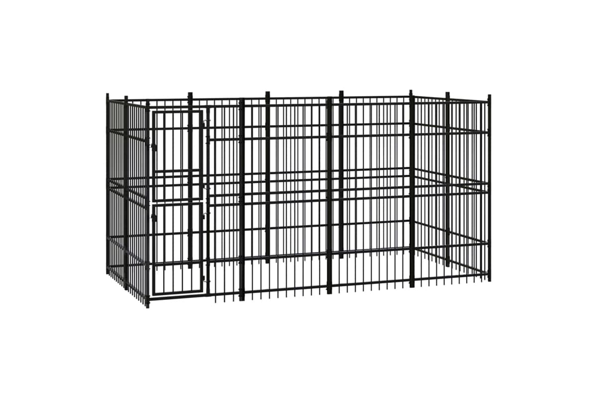 Vidaxl 3097958 Outdoor Dog Kennel Steel 7.37 M2