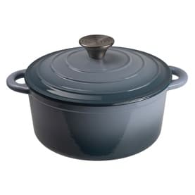 Cast Iron Round Casserole Sea Salt Blue 21cm