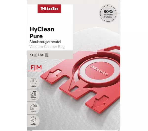 MIELE HyClean Pure FJM Vacuum Cleaner Bags - Pack of 4