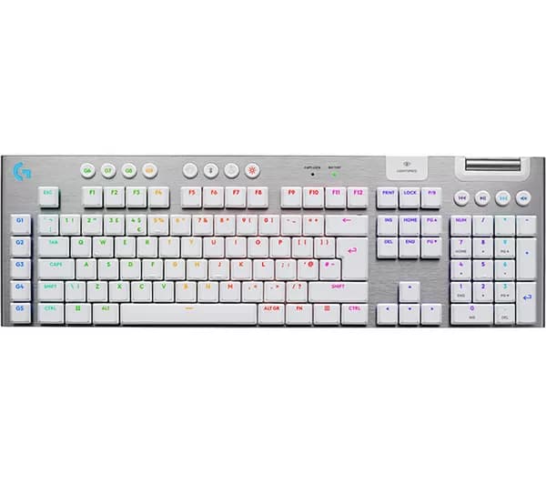 LOGITECH G915 X Lightspeed Wireless Mechanical Gaming Keyboard - Tactile White