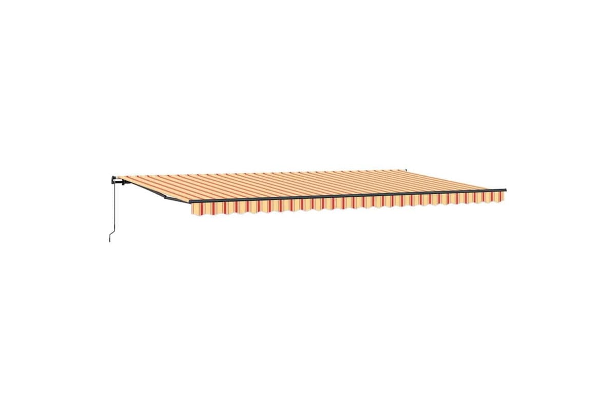 Vidaxl Retractable Awning Manual Yellow And Orange 600 X 350 Cm Fabric