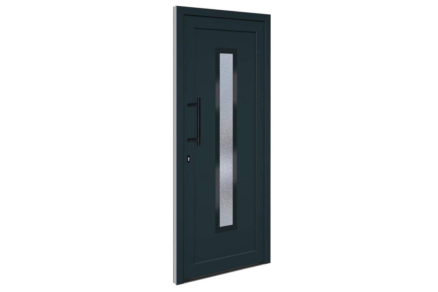 vidaXL 3157084 Front Door Anthracite 88x200cm Pvc