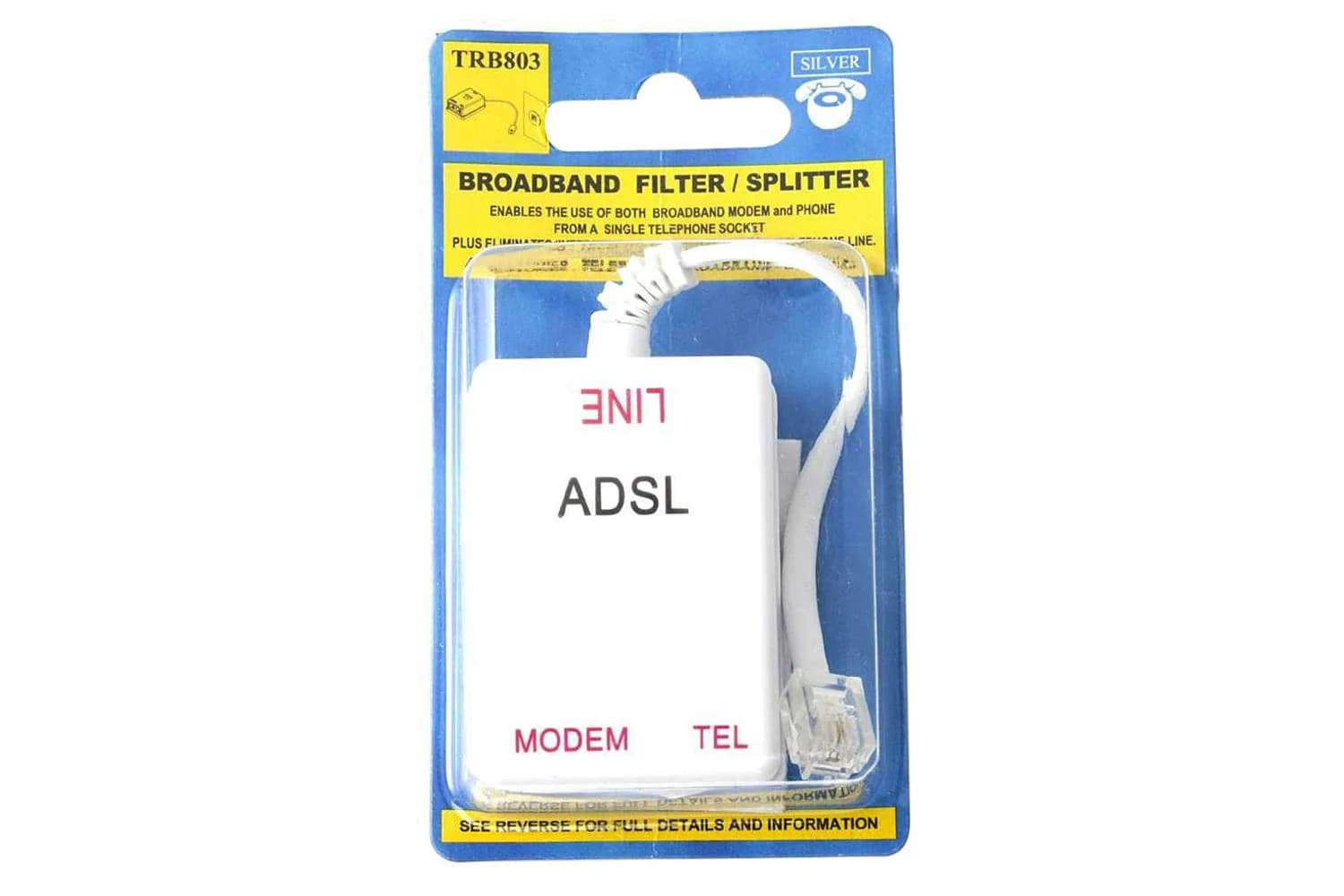 Silver Broadband Splitter | TRB803
