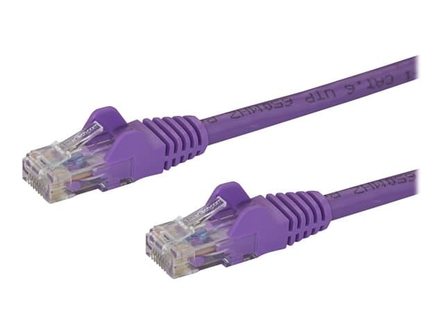 STARTECH.COM - Startech 5m CAT6 Ethernet Cable, 10 Gigabit Snagless RJ45 650MHz 100W PoE Patch Cord, CAT 6 10GbE UTP Network Cable w/Strain Relief, Purple, Wiring is UL Certified/TIA - Category 6 - 24AWG (N6PATC5MPL) - patch cable - 5 m - purple