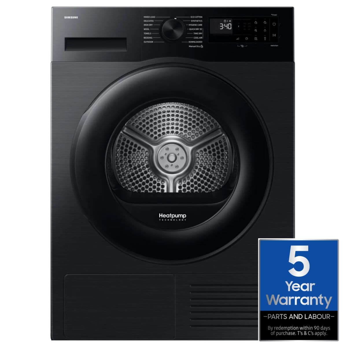 Samsung Series 5 WW10FG5U34ABEU, 10KG, Washing Machine, Black