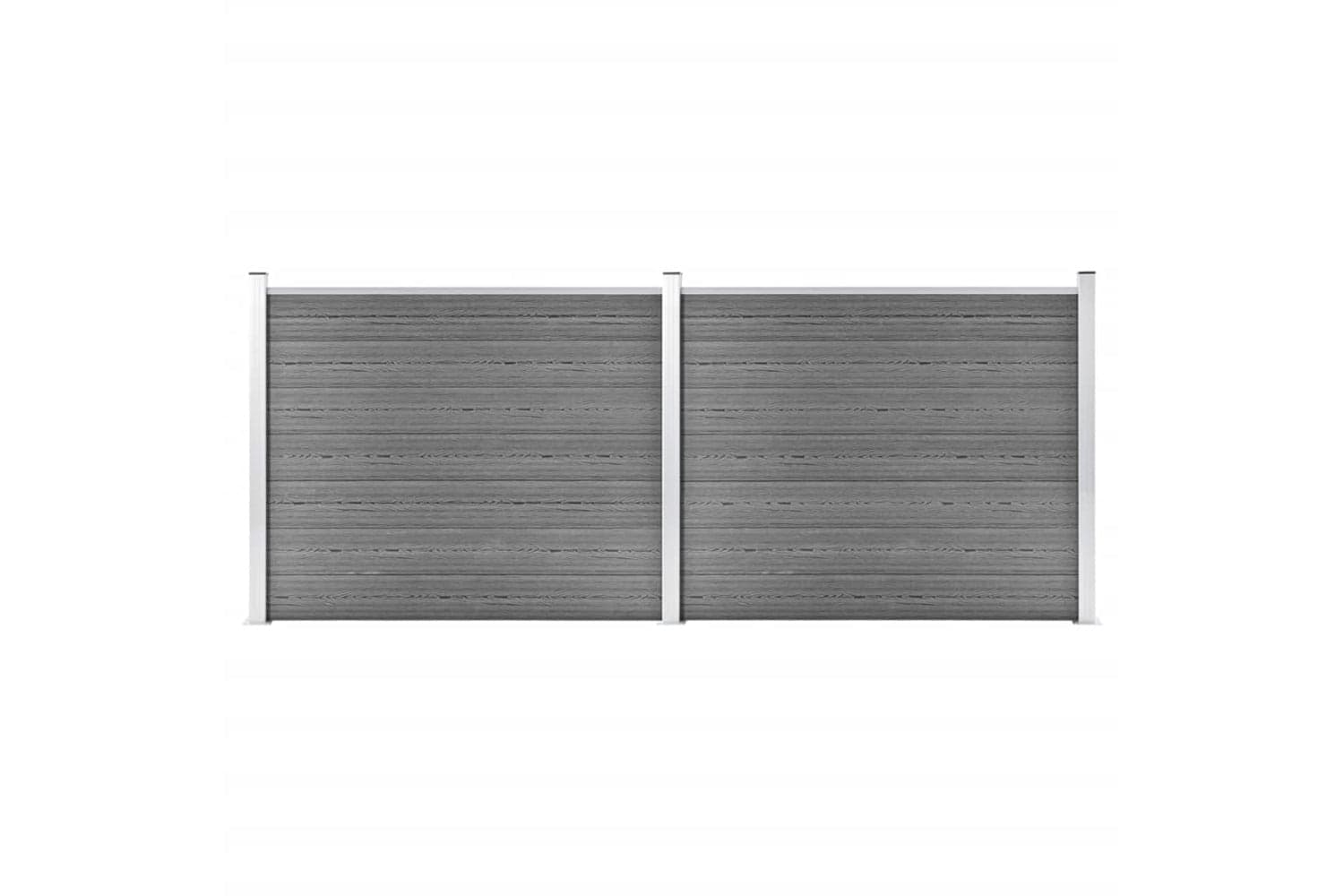 Vidaxl 3070455 Fence Panel Set Wpc 353x146 Cm Grey