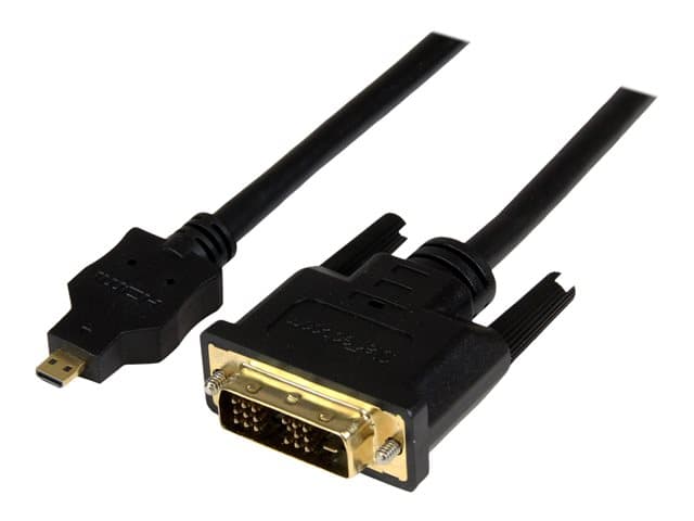 STARTECH.COM - Startech 1m Micro HDMI to DVI-D Cable - M/M - Video cable - HDMI / DVI - DVI-D (M) to micro HDMI (M) - 3.3 ft - shielded - black - HDDDVIMM1M - adapter cable - HDMI / DVI - 1 m