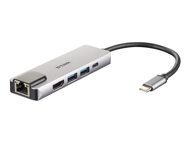 D-LINK - DUB-M520 - docking station - USB-C / Thunderbolt 3 - HDMI - 1GbE