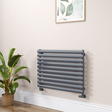 Sorrento Linea Dark Grey Anthracite Oval Designer Radiator