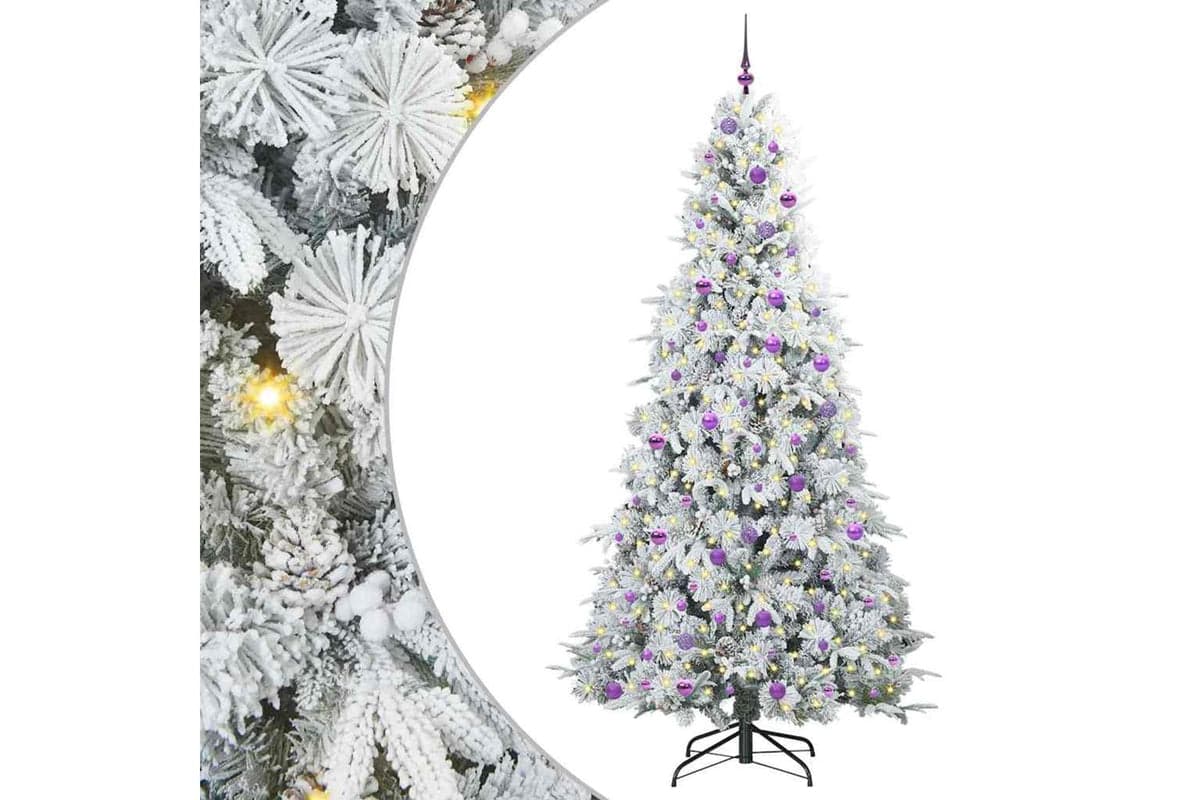 Vidaxl Artificial Hinged Christmas Tree Green 240 Cm Pe And Pvc